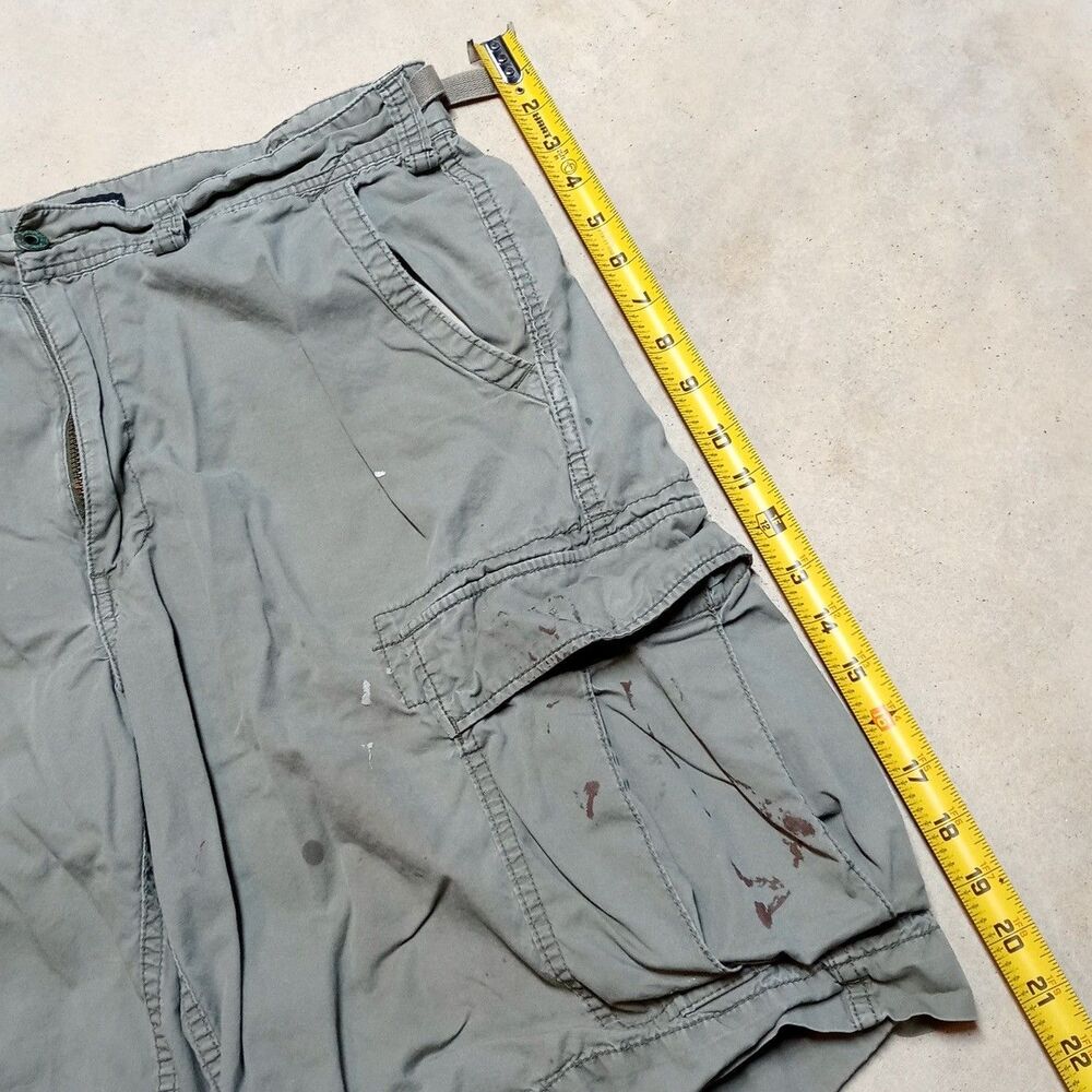 Vintage Polo Ralph Lauren Military Surplus Distressed Cargo Shorts Size 34 - Picture 10 of 11